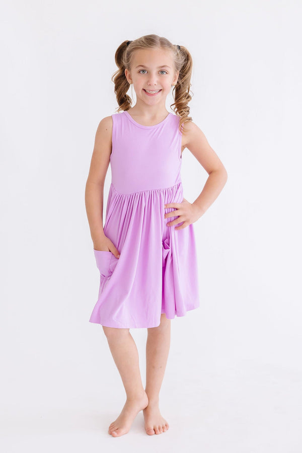 bright-lilac-tank-pocket-twirl-dress Mila &  Rose - Sophia's Style-Bright Lilac Tank Pocket Twirl Dress-6-12M--1